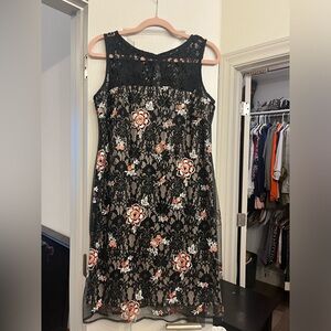 Black floral dress